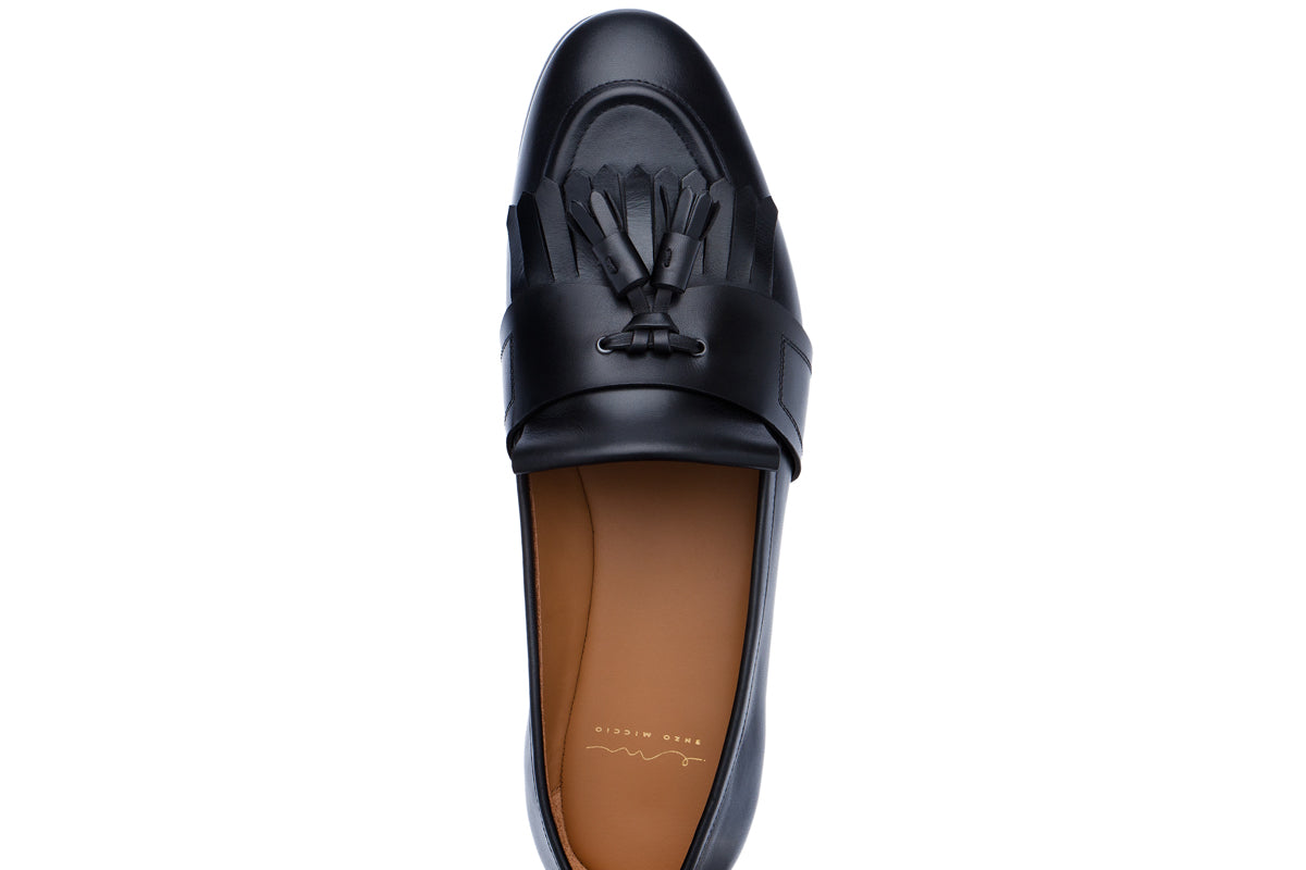 ROMEO NAPPA BLACK LOAFERS