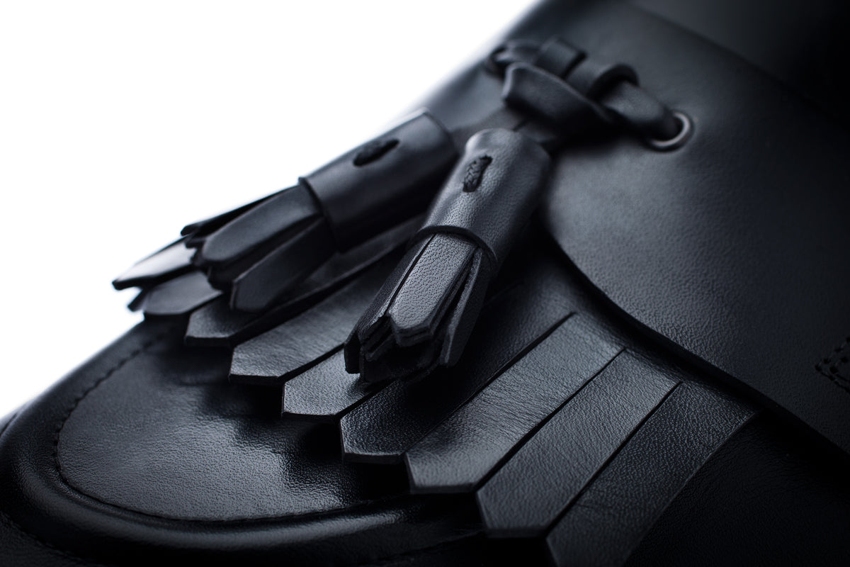 ROMEO NAPPA BLACK LOAFERS