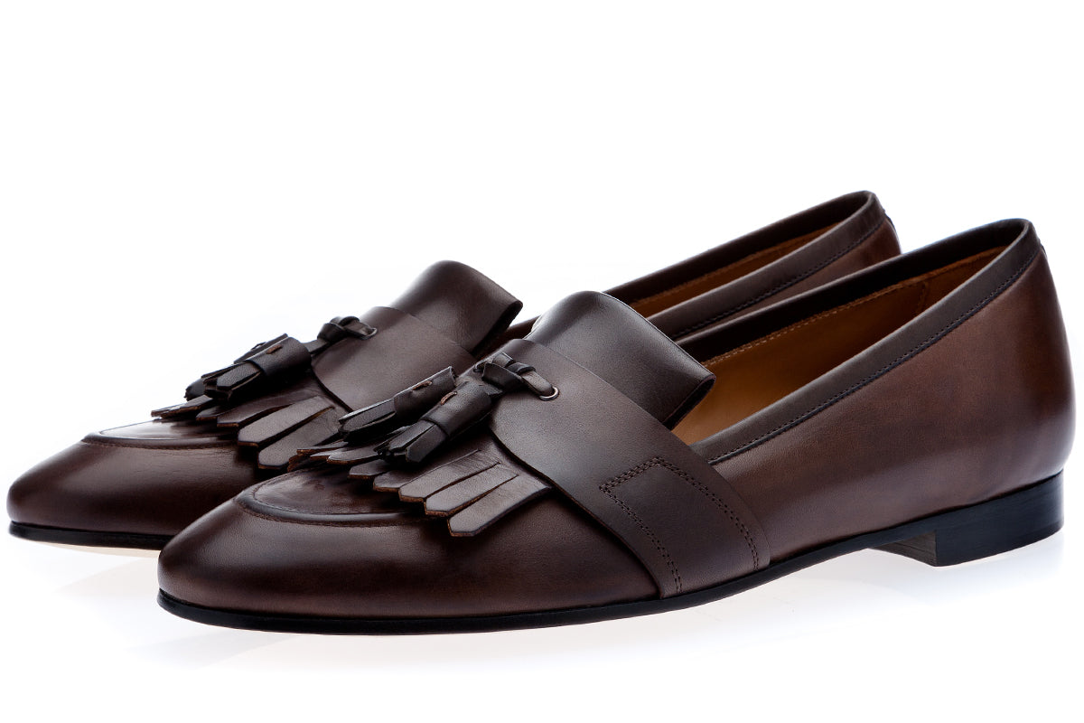 ROMEO NAPPA COCOA LOAFERS