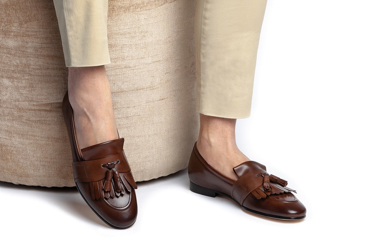 ROMEO NAPPA COCOA LOAFERS