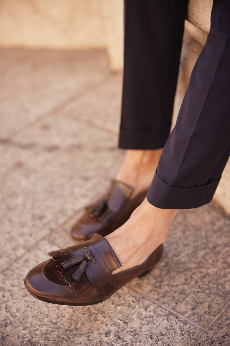 ROMEO NAPPA COCOA LOAFERS