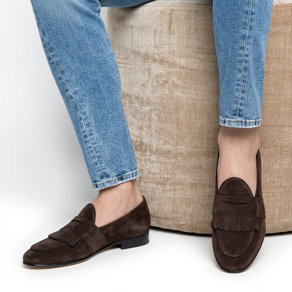 TANGERINE 10 GORAIN COCOA BELGIAN LOAFERS