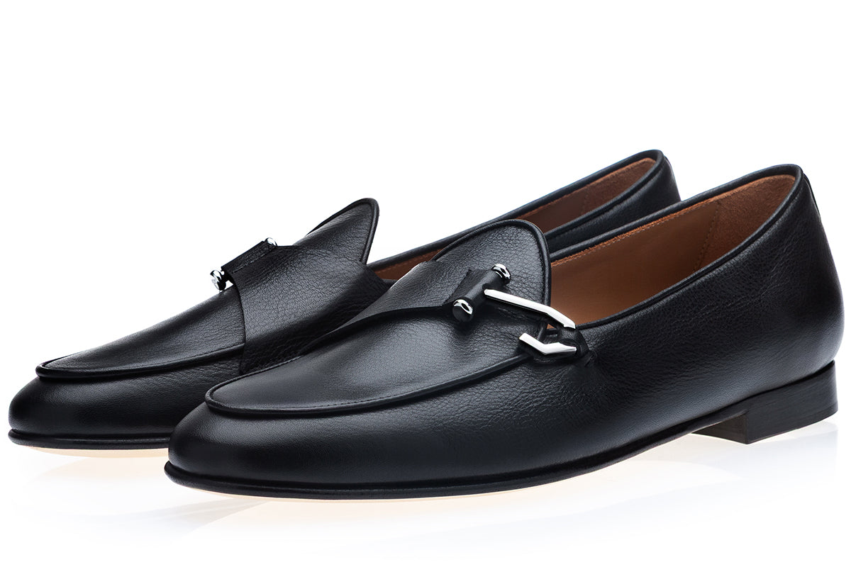 TANGERINE 16 GUANTO BLACK BELGIAN LOAFERS
