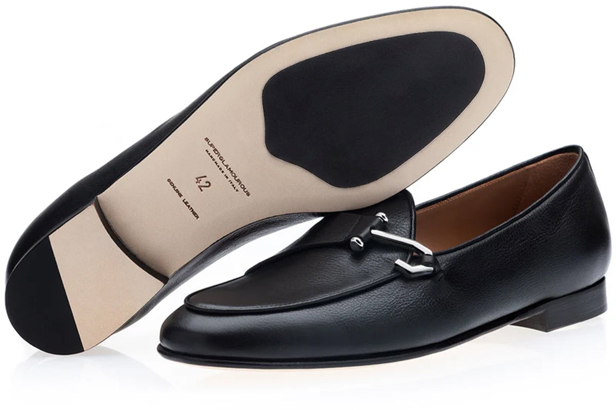 TANGERINE 16 GUANTO BLACK BELGIAN LOAFERS