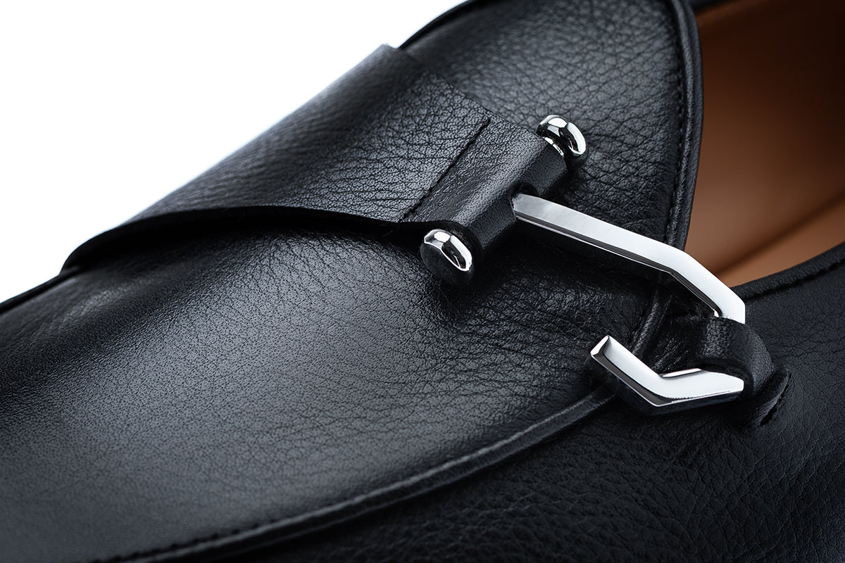 TANGERINE 16 GUANTO BLACK BELGIAN LOAFERS