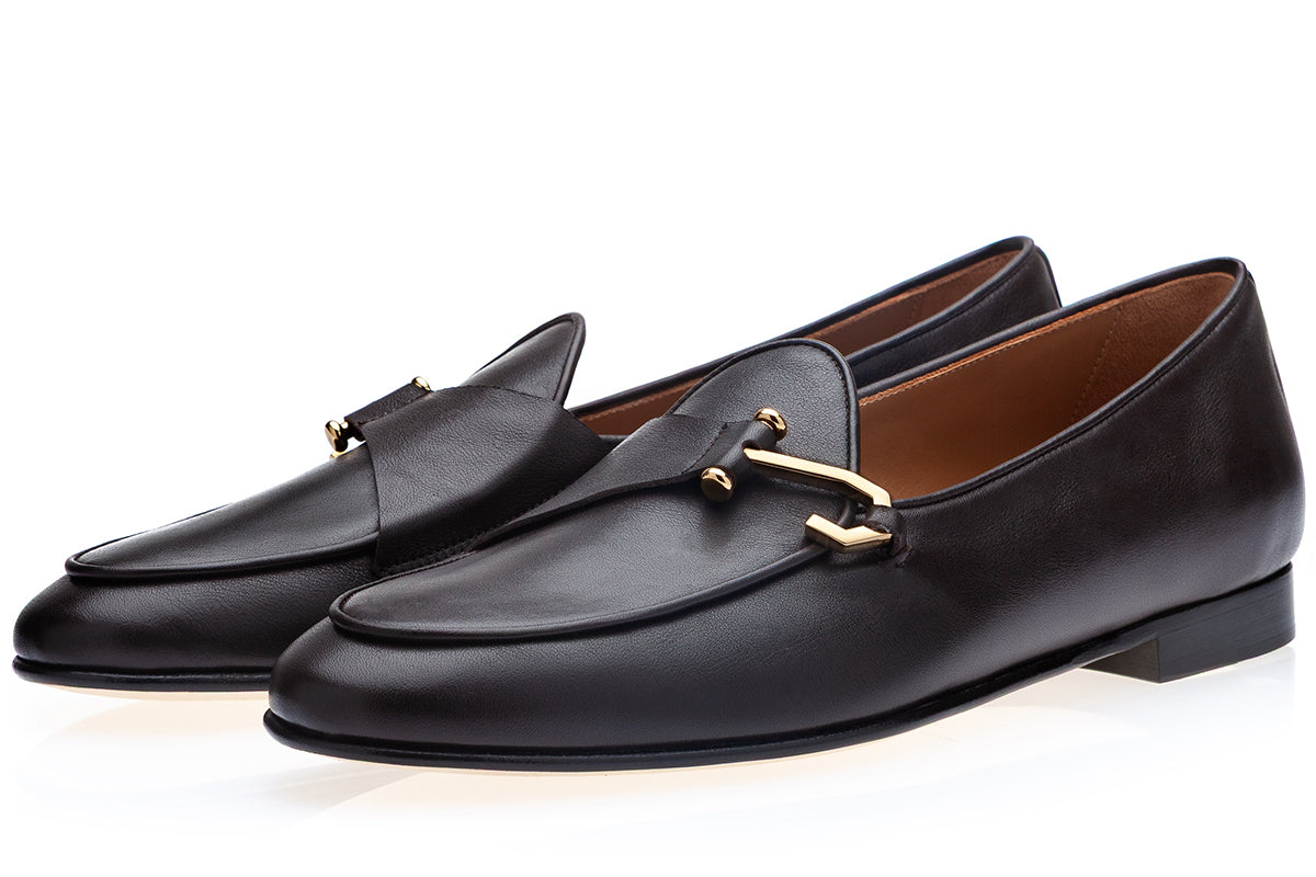 TANGERINE 16 GUANTO COCOA BELGIAN LOAFERS