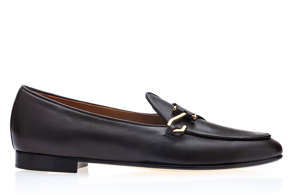 TANGERINE 16 GUANTO COCOA BELGIAN LOAFERS