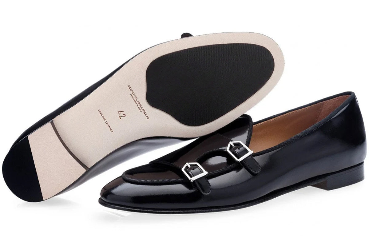 TANGERINE 7 BRUSHED BLACK BELGIAN LOAFERS