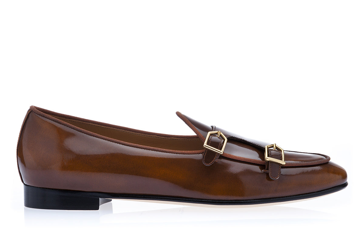 TANGERINE 7 BRUSHED COGNAC BELGIAN LOAFERS