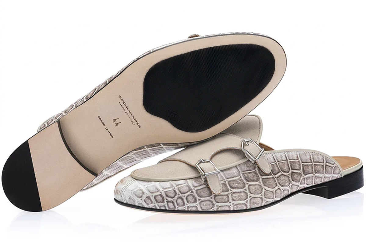 TANGERINE 7 CROCOSUEDE HIMALAYAN MULES