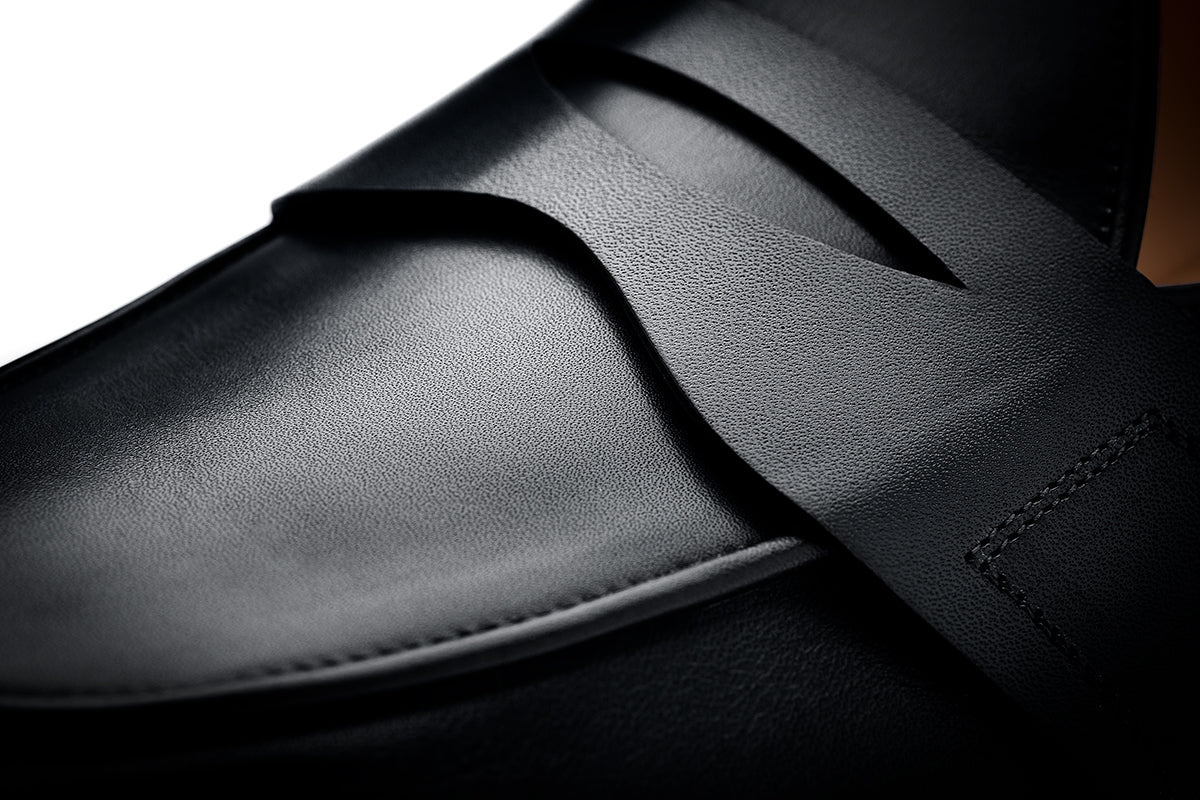 TANGERINE 9 NAPPA BLACK BELGIAN LOAFERS